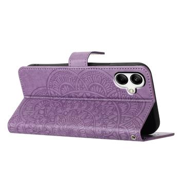 Samsung Galaxy A06 Mandala Series Etui med Pung - Lilla