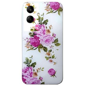 Samsung Galaxy A06 Stilfuld Ultra-Slim TPU Cover - Rose Blomst