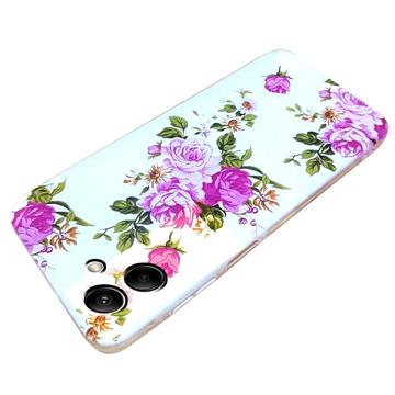 Samsung Galaxy A06 Stilfuld Ultra-Slim TPU Cover - Rose Blomst