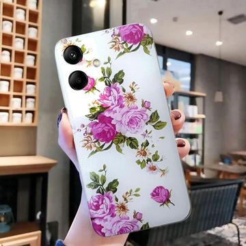 Samsung Galaxy A06 Stilfuld Ultra-Slim TPU Cover - Rose Blomst