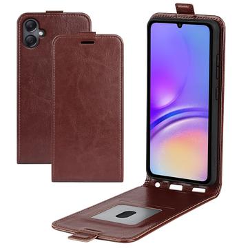Samsung Galaxy A06 Vertikal Flip Cover med Kortholder - Brun
