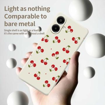 Samsung Galaxy A07 4G TPU-cover med kirsebærmønster - sort