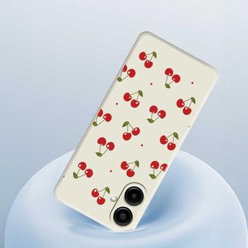 Samsung Galaxy A07 4G TPU-cover med kirsebærmønster - sort