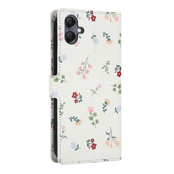 Samsung Galaxy A07 4G Rhombisk Blomsterpung - Roser