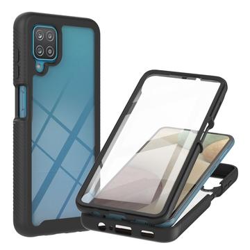Samsung Galaxy A12 360 Beskyttelse Cover - Sort / Klar