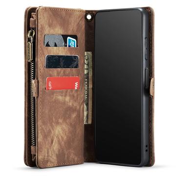 Samsung Galaxy A12 Caseme 2-i-1 Multifunktionel Pung - Brun