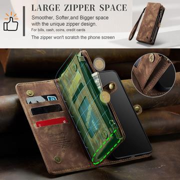 Samsung Galaxy A12 Caseme 2-i-1 Multifunktionel Pung - Brun