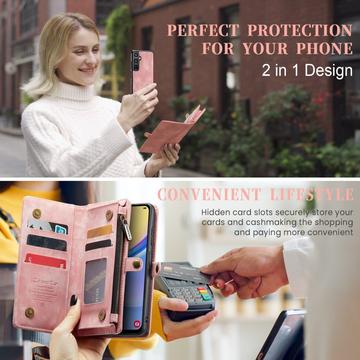 Samsung Galaxy A15 Caseme 008 2-i-1 Multifunktionel Pung - Pink