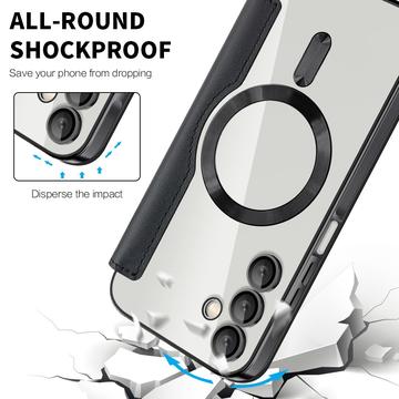 Samsung Galaxy A15 Flip cover med kortholder - MagSafe-kompatibel - Sort