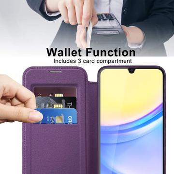 Samsung Galaxy A15 Flip cover med kortholder - MagSafe-kompatibel - Lilla