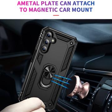 Samsung Galaxy A15 Hybrid Cover med Ring Holder - Sort