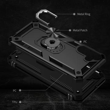 Samsung Galaxy A15 Hybrid Cover med Ring Holder - Sort
