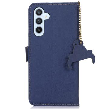 Samsung Galaxy A15 Læderpung med RFID - Blå