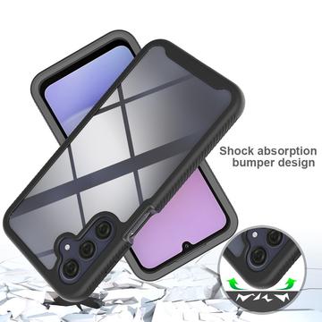 Samsung Galaxy A16 360 Beskyttelse Cover - Rød / Klar