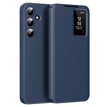 Samsung Galaxy A16 Smart Clear View Flip etui med kortplads - Safir