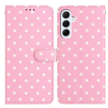 Samsung Galaxy A17/A26 Pung Etui med Prikket Mønster - Pink