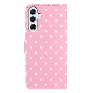Samsung Galaxy A17/A26 Pung Etui med Prikket Mønster - Pink