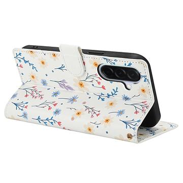 Samsung Galaxy A17/A26 Rhombisk Blomsterpung - farverige blomster