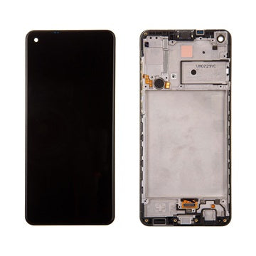 Samsung Galaxy A21s Skærm & For Cover GH82-22988A - Sort