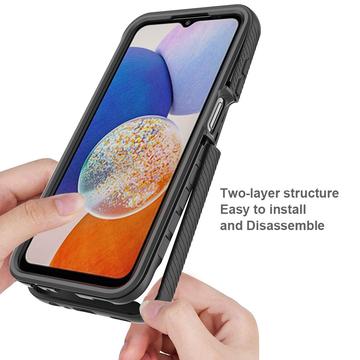 Samsung Galaxy A25 360 Beskyttelse Cover - Blå / Klar