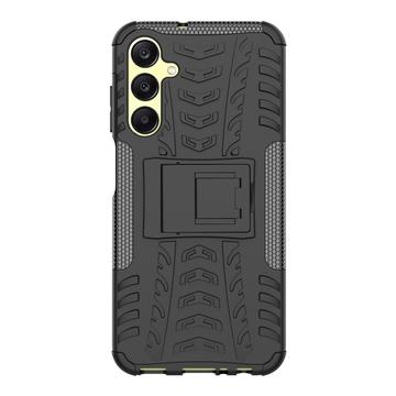 Samsung Galaxy A25 Anti-Slip Hybrid Cover med Stativ - Sort