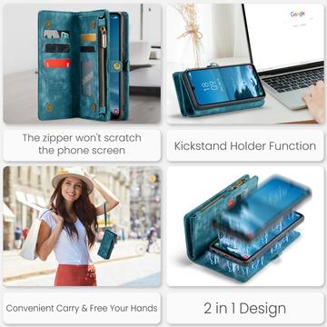 Samsung Galaxy A25 Caseme 008 2-i-1 Multifunktionel Pung - Blå