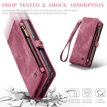 Samsung Galaxy A25 Caseme 008 2-i-1 Multifunktionel Pung - Rød