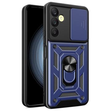 Samsung Galaxy A25 Roterende Ring Hybrid Cover med Kameraskjold - Blå