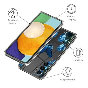 Samsung Galaxy A25 Stilfuld Ultra-Slim TPU Cover - Sommerfugl og Blomster