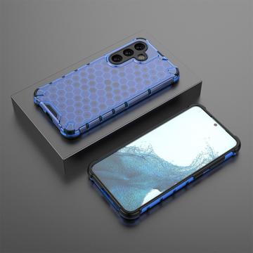 Samsung Galaxy A26 Honeycomb Armored Hybrid Cover - Blå