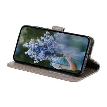 Samsung Galaxy A26 Mandala Series Etui med Pung - Grå