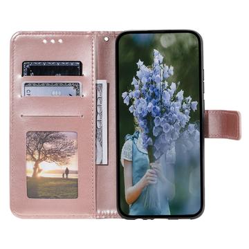 Samsung Galaxy A26 Mandala Series Etui med Pung - Rødguld