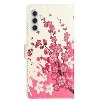 Samsung Galaxy A26 Style Series Pung Taske - Pink Blomster