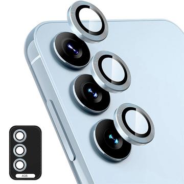 Samsung Galaxy A35 Hat Prince Kamera Linse Skærmbeskyttelse Hærdet Glas - Babyblå