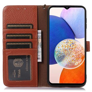 Samsung Galaxy A35 Læderpung med RFID - Brun