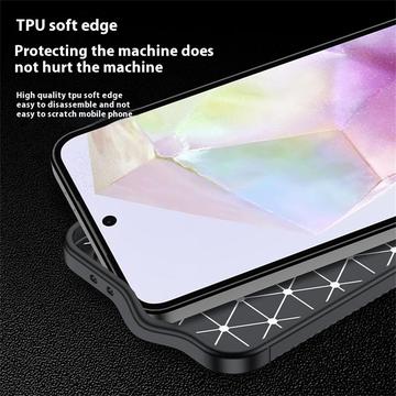 Samsung Galaxy A36 Beetle Karbonfiber TPU Cover - Sort