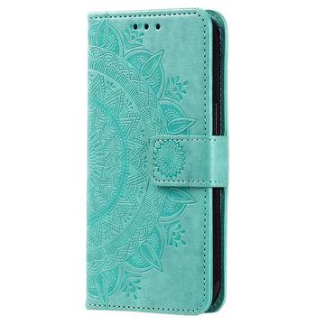 Samsung Galaxy A36 Mandala Series Etui med Pung - Grøn