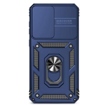Samsung Galaxy A36 Roterende Ring Hybrid Cover med Kameraskjold - Blå