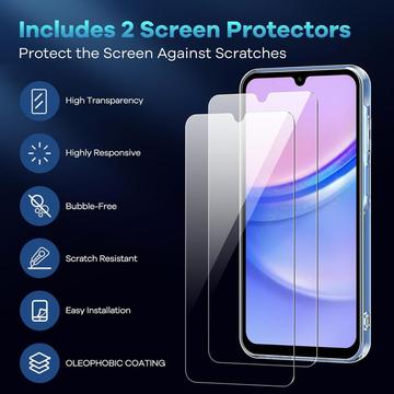 Samsung Galaxy A36 Saii 2-i-1 TPU Cover & Hærdet Glas