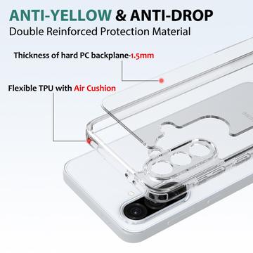 Samsung Galaxy A36 Ridsefast Hybrid Cover - Gennemsigtig