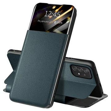 Samsung Galaxy A52 5G, Galaxy A52s Front Smart View Flip Cover - Grøn