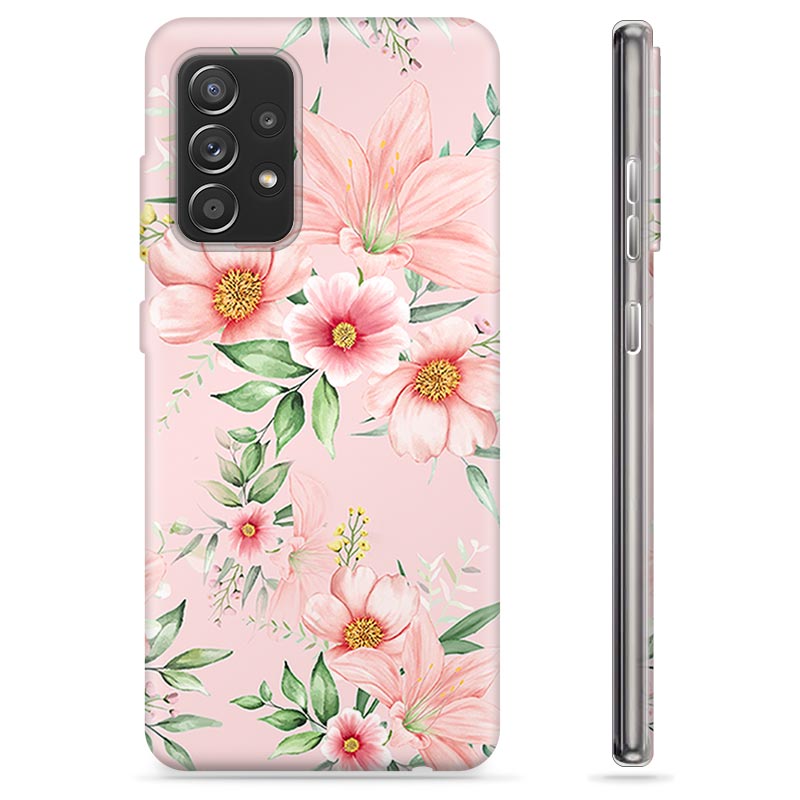 Samsung Galaxy A52 5G, Galaxy A52s TPU Cover - Vandfarveblomster