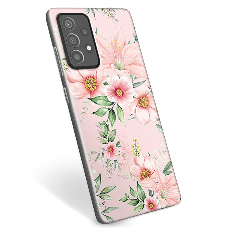 Samsung Galaxy A52 5G, Galaxy A52s TPU Cover - Vandfarveblomster