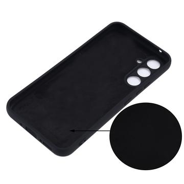 Samsung Galaxy A54 5G Liquid Silikone Cover med Strop - Sort