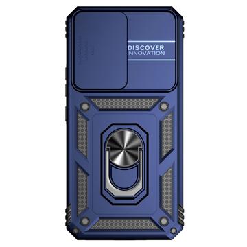 Samsung Galaxy A54 5G Roterende Ring Hybrid Cover med Kameraskjold - Blå