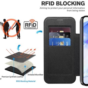 Samsung Galaxy A55 Flip cover med kortholder - MagSafe-kompatibel - Sort