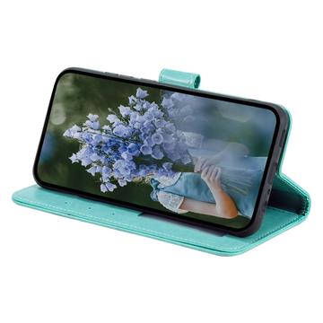Samsung Galaxy A55 Mandala Series Etui med Pung - Grøn