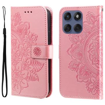 Motorola Edge 60 Fusion Mandala Series Etui med Pung - Pink