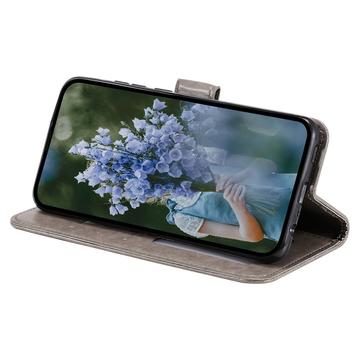 Samsung Galaxy A55 Mandala Series Etui med Pung - Grå