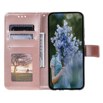 Samsung Galaxy A55 Mandala Series Etui med Pung - Rødguld